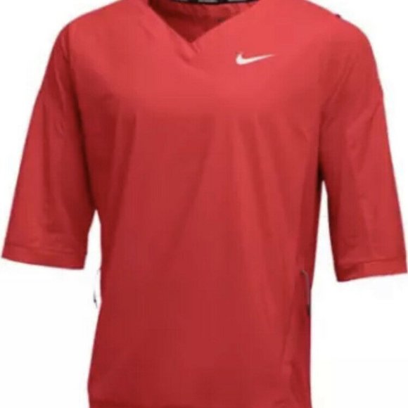 Nike Hot 3/4 Sleeve Baseball Batting Practice Jersey Red S 897383-657 Training - Picture 3 of 6